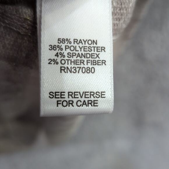 Cato Long Sleeve Striped Neutral Top Dolman Sleeve 22/24W Sweater Beige Gray - Picture 7 of 10